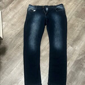 Men's Slim Straight Jeans - Dark Blue